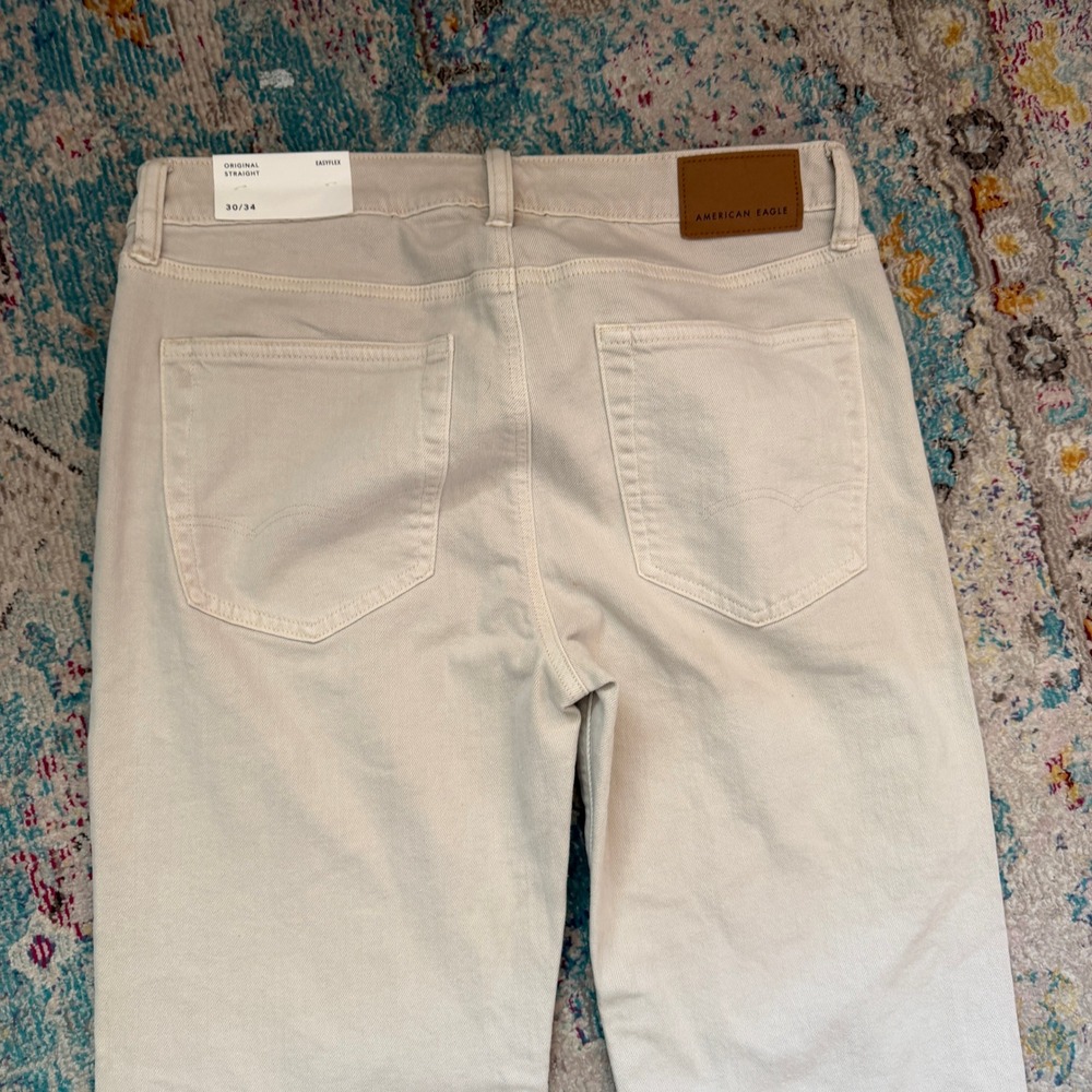 American Eagle Original Straight Jeans Mens 30x34 Gray NWT Easyflex 5056-106 - Picture 6 of 6